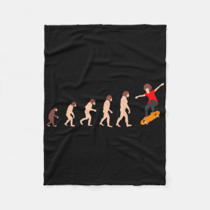 Evolutionstheorie Skateboarding Lustig Fleecedecke