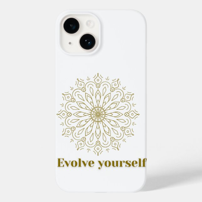 "Evolve Yourself" Mandala Kunst Handyhülle Case-Mate iPhone 14 Hülle (Rückseite)