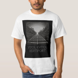 EVTOL VTOL VERTIPORT B&W LINIEN T-Shirt