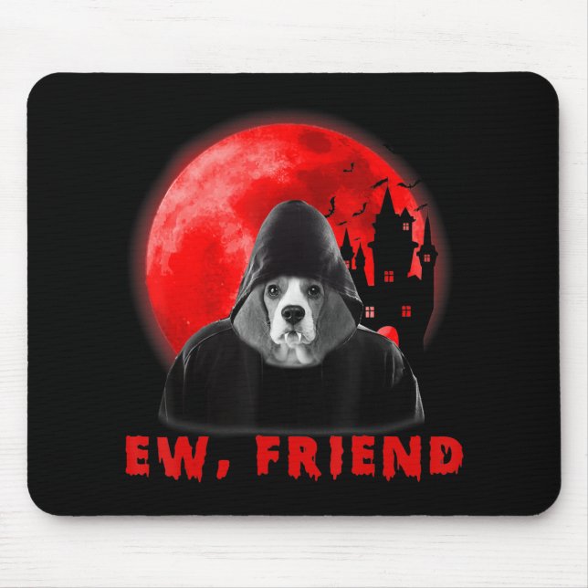 Ew, Freund Beagle Halloween Hund Vampire Geschenke Mousepad (Vorne)