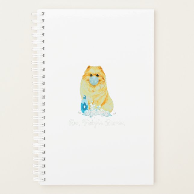 Ew Gens Germs Pomeranian Chien Portant Un Masque V (Devant)