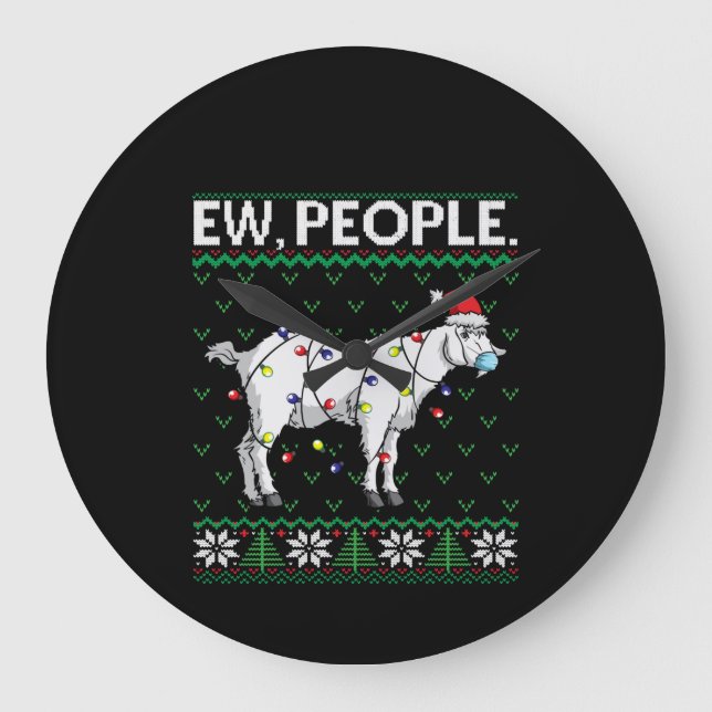 Ew Leute bekommen Weihnachtsgeschenk Große Wanduhr (Vorderseite)