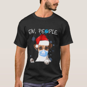 Ew Leute Jack Russell Hund tragen eine Gesichtsmas T-Shirt