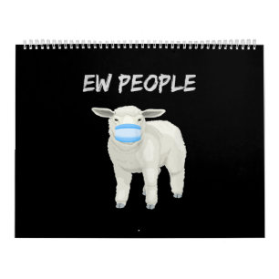Ew Leute Schafe oder Lamm in Maske   Quarantäneges Kalender