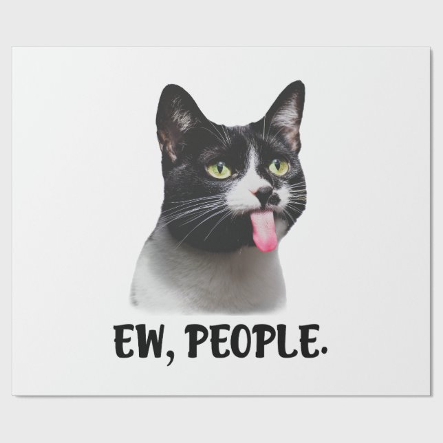 Ew Leute süße Katzen-Meme Geschenkpapier (Flach)