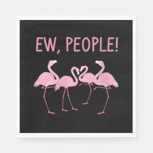 Ew Menschen Flamingo soziale Distanz tropischen Serviette