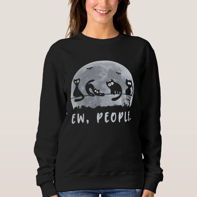 Ew People  Black Cat Halloween Costume Cute Kitty  Sweatshirt (Vorderseite)