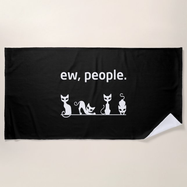 Ew People Cat Strandtuch (Vorderseite)