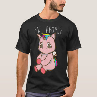 Ew People Cool Introvertierte Rainbow Unicorns Ges T-Shirt