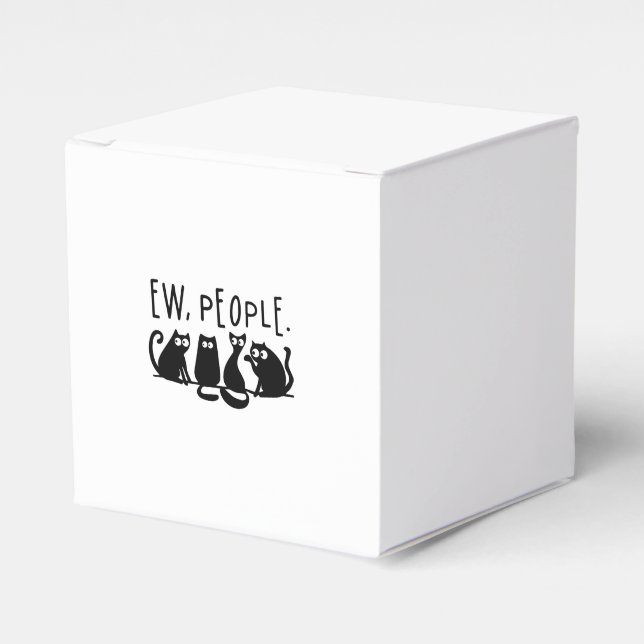 Ew People Funny Meowy Black Cats Geschenkschachtel (Vorderseite)