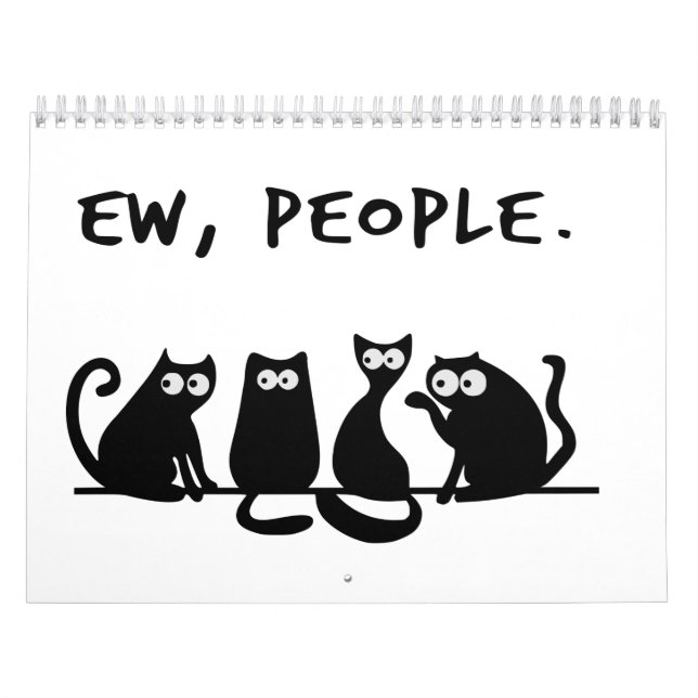 Ew People Funny Meowy Black Cats Kalender (Titelbild)