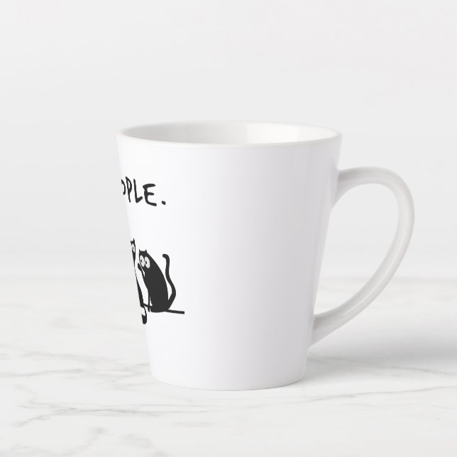Ew People Funny Meowy Black Cats Milchtasse (Rechts)