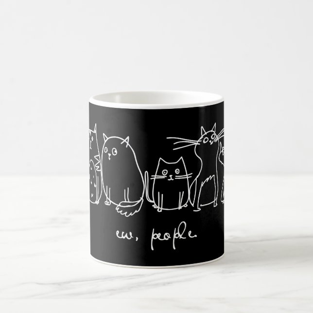 Ew, People Funny Meowy Cat Liebhaber Kaffeetasse (Mittel)