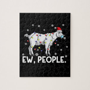 Ew People Goat Gift Santa Funny Goat Xmas Geschenk