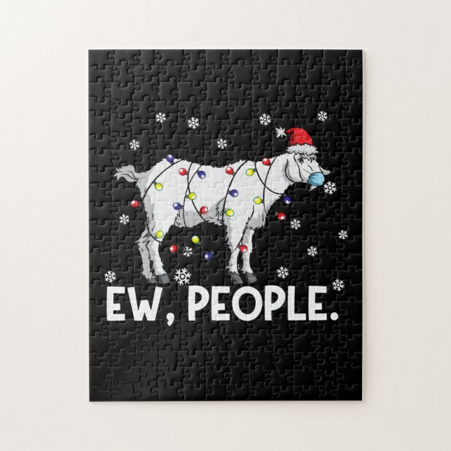 Ew People Goat Gift Santa Funny Goat Xmas Geschenk (Vertikal)