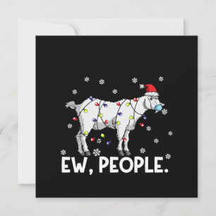 Ew People Goat Gift Santa Funny Goat Xmas Geschenk Einladung