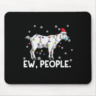 Ew People Goat Gift Santa Funny Goat Xmas Geschenk Mousepad