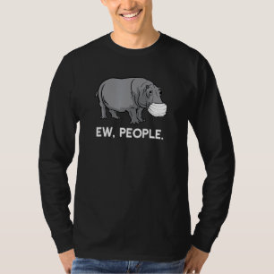 Ew People Hippo Face Maske soziale Distanzierung H T-Shirt