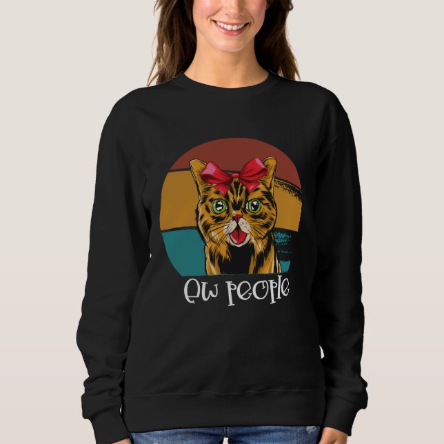 Ew People Introver  Cat  Joke Sarcastic Sweatshirt (Vorderseite)