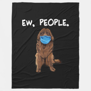 Ew People Newfie Dog Wear Face Mask Geschenk Fleecedecke
