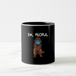 Ew People   Newfie Dog Wear Face Mask Geschenk Zweifarbige Tasse