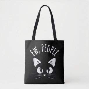 EW, PEOPLE T-Shirt Lustige Katze Anti-Sozial Intro Tasche