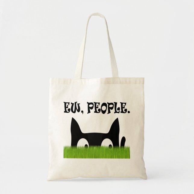 Ew Personnes Drôle Chat Green Grass Sac fourre-tou (Devant)