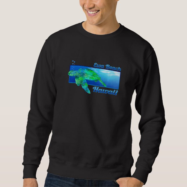 Ewa Beach Hawaii Swimming Honu Sweatshirt (Vorderseite)