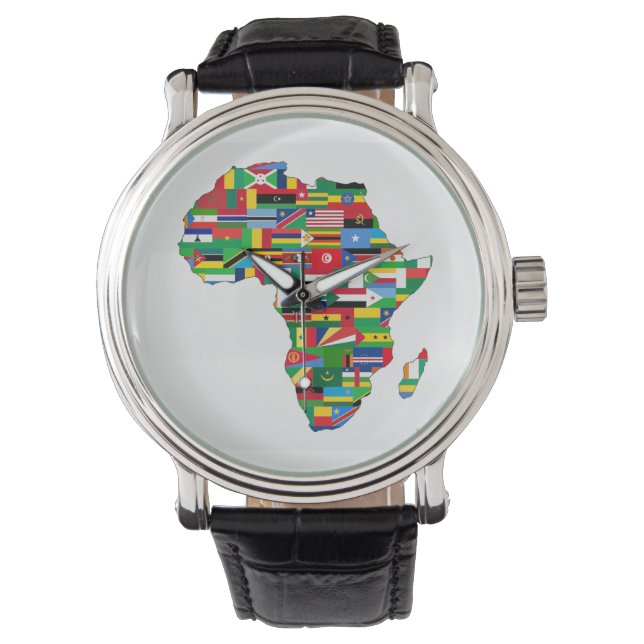 eWatch Africa-map Armbanduhr (Vorderseite)