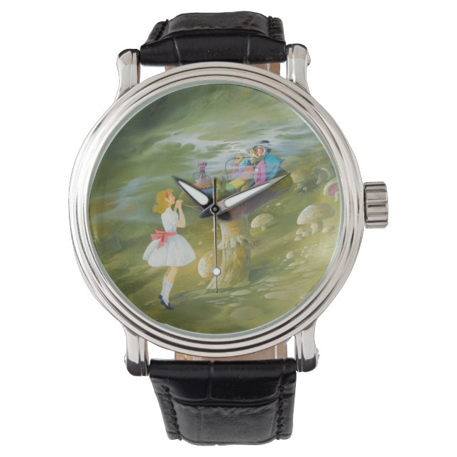 eWatch Alice und Hookah rauchende Raupe Armbanduhr (Vorderseite)