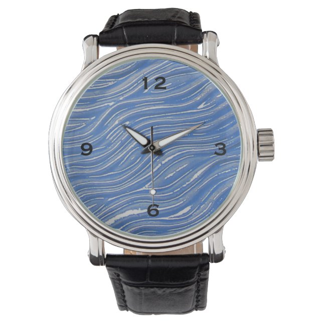 eWatch - blaues Wasser für Männer Armbanduhr (Vorderseite)