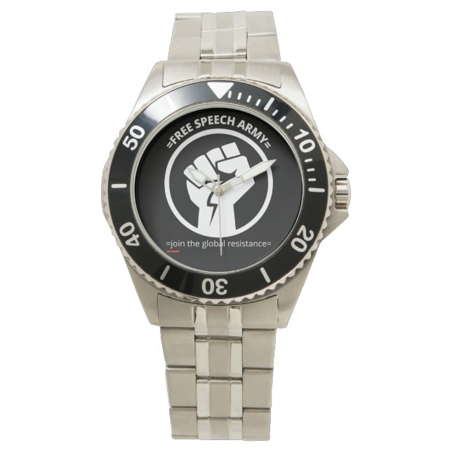 eWatch "FREE SPEECH ARMY" Armbanduhr (Vorderseite)