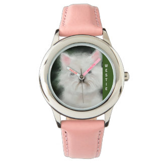 eWatch Kid's Stainless Steel, Westie Dog! Armbanduhr
