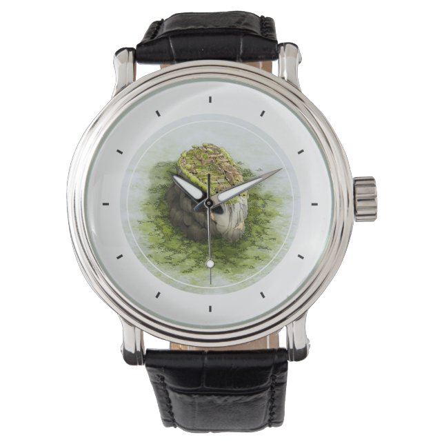 eWatch mit einer Sigiriya Festung Illustration. Armbanduhr (Vorderseite)