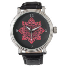 eWatch mit rotem Medaillon auf schwarzer Seite