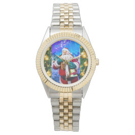 eWatch Red Christmas Weihnachtsmann im Winter Armbanduhr