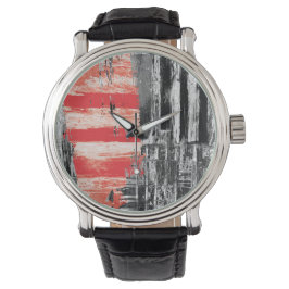 eWatch Watch – Red Pulse Abstract Design Armbanduhr