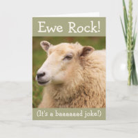 Ewe Rock ! Carte d'anniversaire des moutons