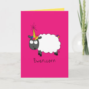 Ewenicorn - Funny Sheep Unicorn Carte de voeux