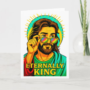 Ewig King Cool Jesus Christliches Anime Manga Po Karte