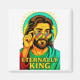 Ewig King Cool Jesus Christliches Anime Manga Po Magnet