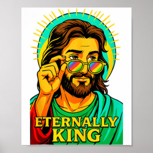 Ewig King Cool Jesus Christliches Anime Manga Po Poster