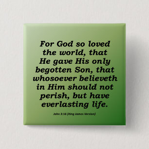 Ewig Leben-Weihnachten John 3-16 Button