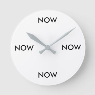 Ewig stoppen Sie jetzt ab Runde Wanduhr
