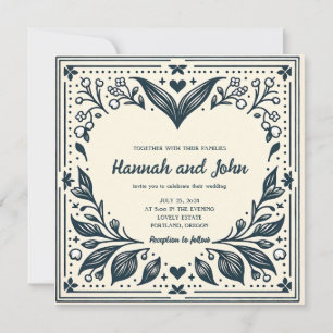Ewige Blooms Hochzeitseinladung Einladung