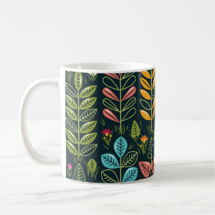 Ewige Blüten: HandGezeichnet Blumeneleganz Kaffeetasse