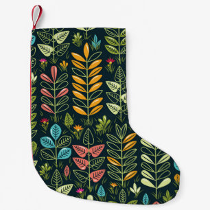 Ewige Blüten: HandGezeichnet Blumeneleganz Kleiner Weihnachtsstrumpf