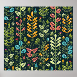 Ewige Blüten: HandGezeichnet Blumeneleganz Poster