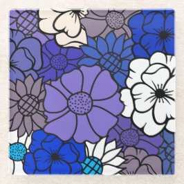 Ewige Blüten im dunklen Untersetzer