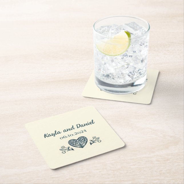 Ewige Blüten Rechteckiger Pappuntersetzer (Vor Ort)